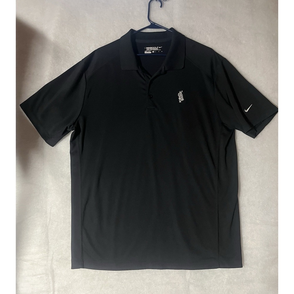 Nike Golf Polo Tour Performance Bagpipe Size XL Black Short Sleeve